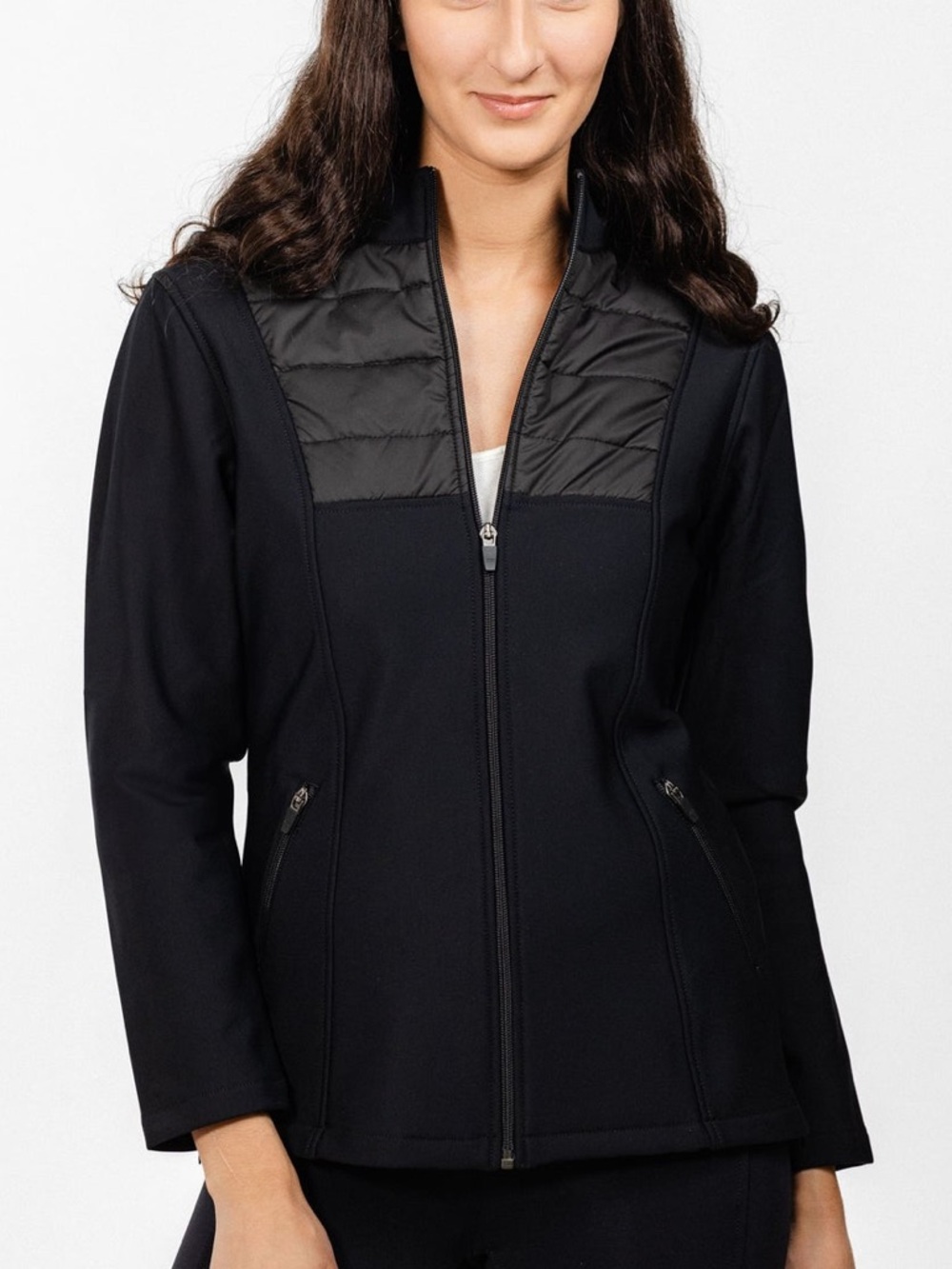 Freedman's Ladies Soft Shell Quilted Jacket Black XL Equestrian Saddleseat